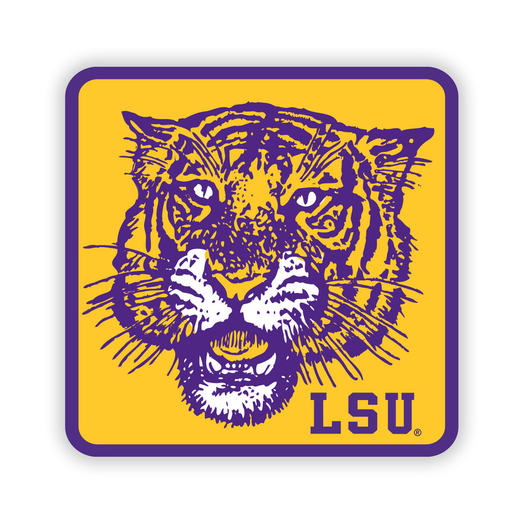 B&B Dry Goods LSU Tigers 78 Tiger Text Decal - Gold — Bengals & Bandits