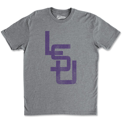 B&B Dry Goods LSU Tigers The Archives Vault Baseball Interlock Tri-Blend T-Shirt - Grey