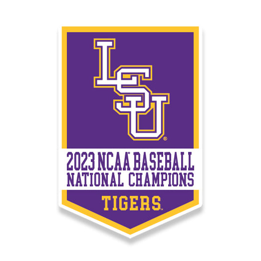LSU Tigers Baseball National Champions Banner Vinyl Decal 3
