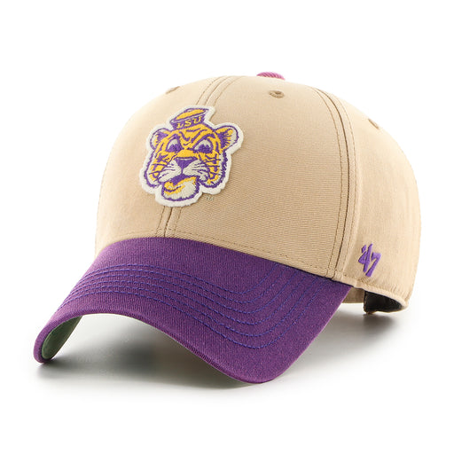 LSU Tigers 47 Brand Beanie Mike Dusted Sedgwick '47 MVP Structured Hat - Khaki