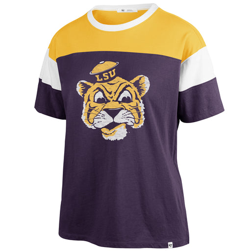 LSU Tigers 47 Brand Beanie Mike Premier Time Off Women's T-Shirt - Purple