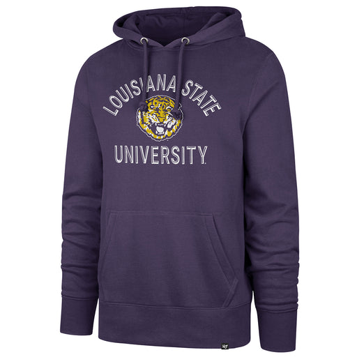 LSU Tigers 47 Brand Round Vault Pivotal Headline Hooded Sweatshirt - Purple