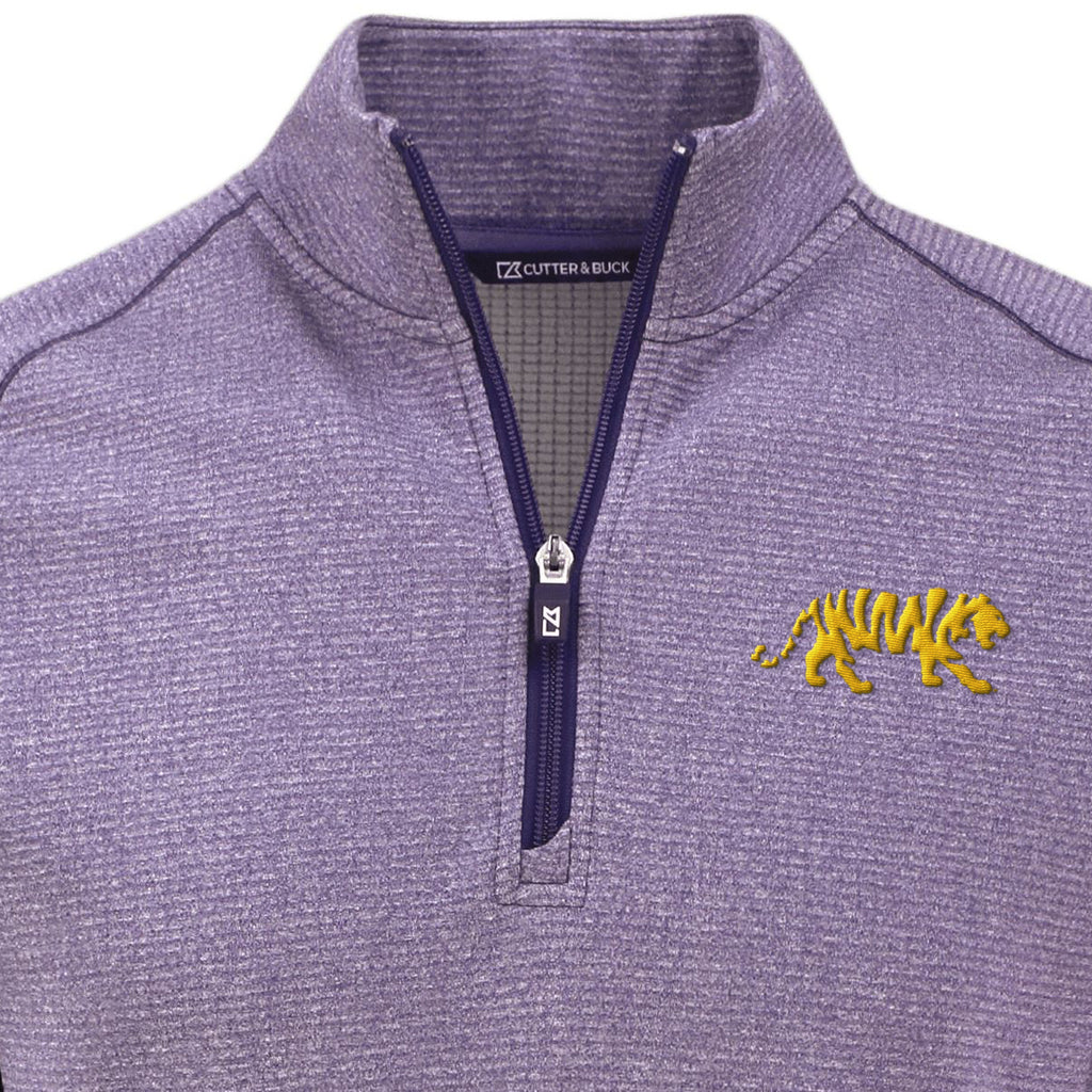 LSU Tigers Cutter & Buck Silhouette Peshastin Eco Fleece Half Zip
