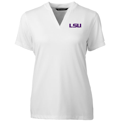 LSU Tigers Cutter & Buck Women's Forge Heather Blade Top - White w/ Purple