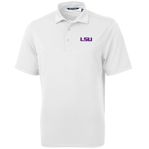 LSU Tigers Cutter & Buck Virtue Pique Polo - White