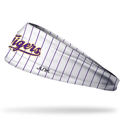 LSU Tigers JUNK Big Bang Lite Script Pinstripe Headband - White