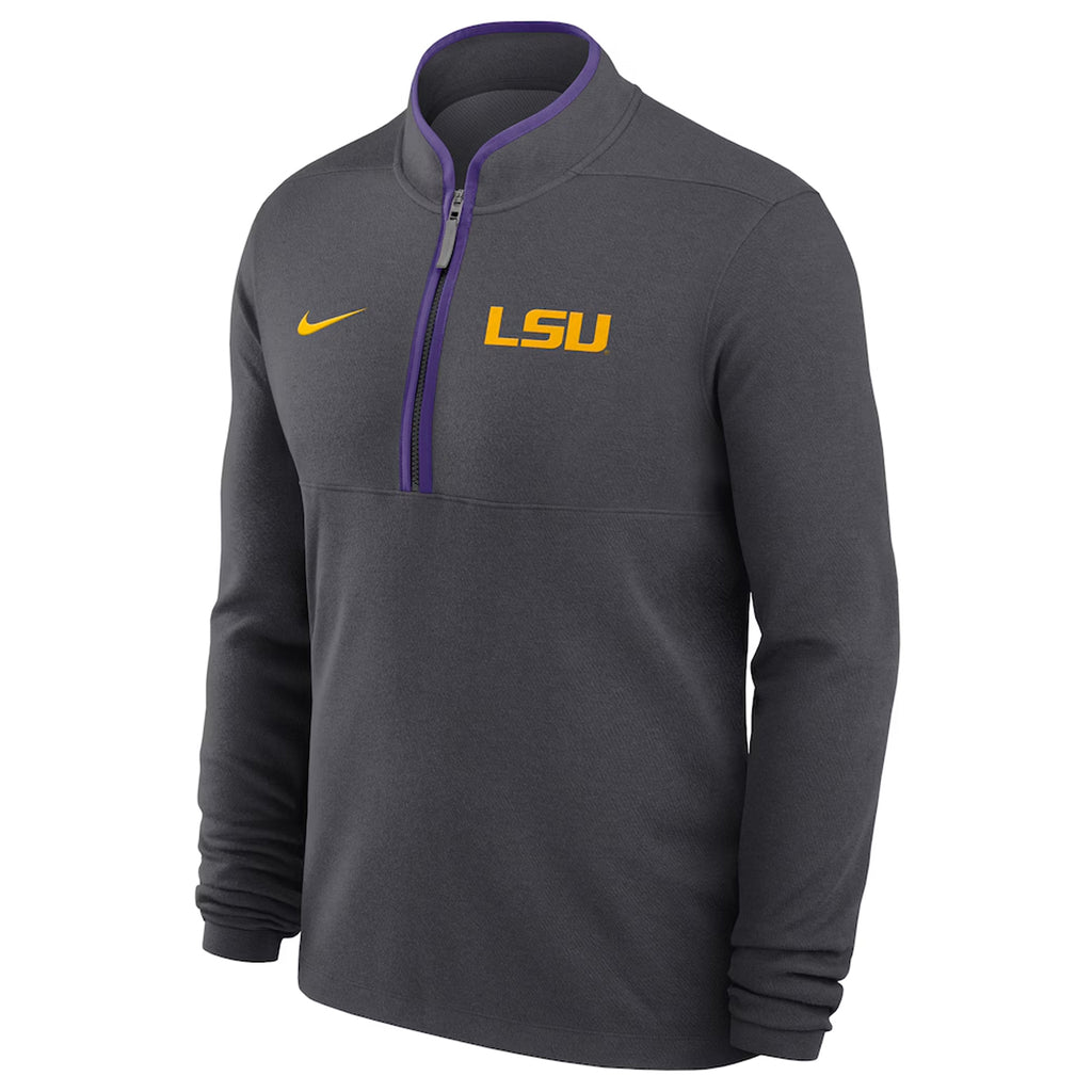 LSU Tigers Nike Courtside Victory Dri-FIT Half-Zip Pullover