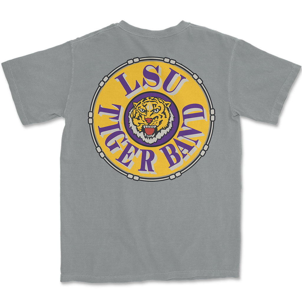 LSU Tigers Tiger Band Garment Dyed T-Shirt Granite