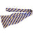 B&B Dry Goods Thin Stripe Hand Tied Bow Tie - Purple / Gold