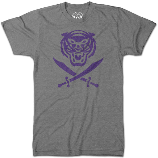 B&B Dry Goods Bengals & Bandits 'Bandit 14' Tri-Blend T-Shirt - Grey