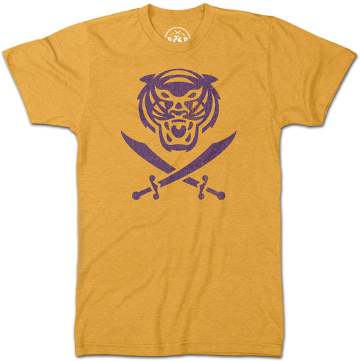 B&B Dry Goods Bengals & Bandits 'Bandit 14' Tri-Blend T-Shirt - Mustard