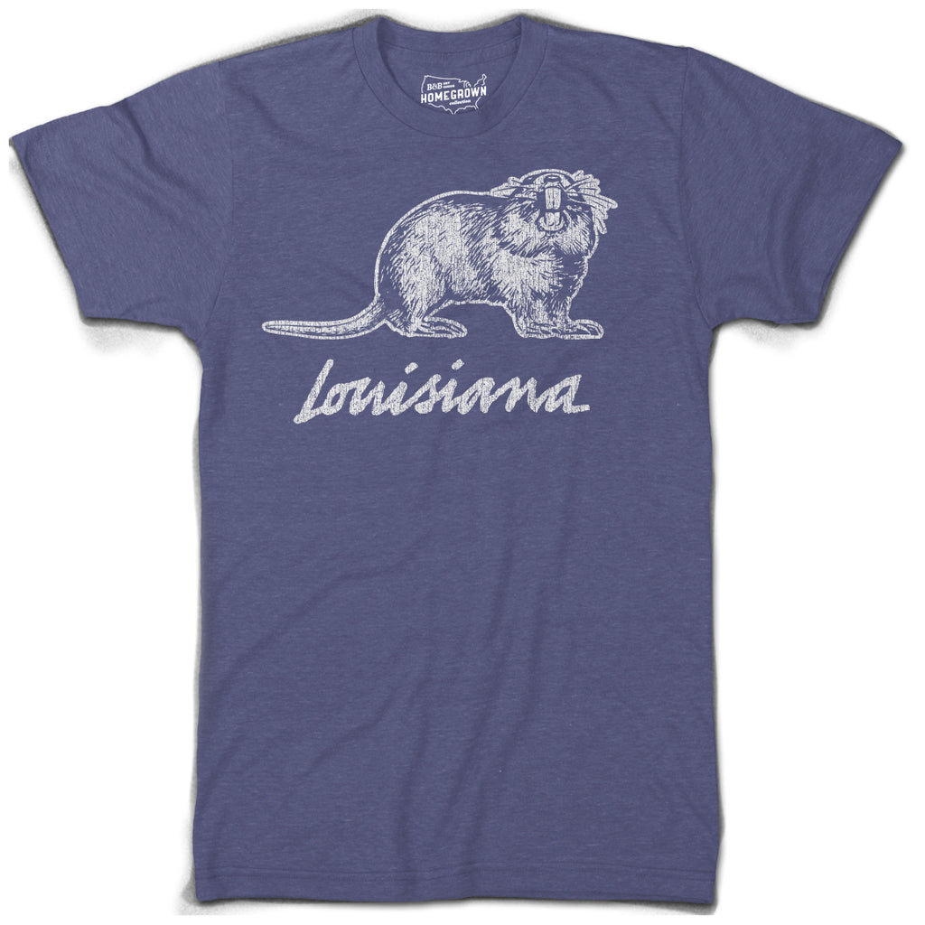 B&B Dry Goods Homegrown Louisiana Nutria T-Shirt - Storm Blue — Bengals &  Bandits