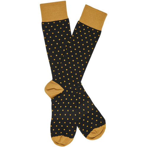 New Orleans Saints Dead Soxy Dots Dress Socks - Black
