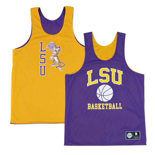 LSU Tigers 19Nine Basketball Dunking Tiger Reversible Mesh Practice Jersey