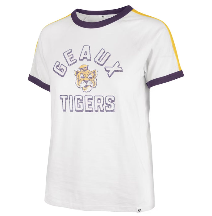 LSU Tigers 47 Brand Beanie Mike Sweet Heat Peyton Ringer T-Shirt - Sandstone