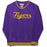 LSU Tigers Mitchell & Ness Satin Script Sideline Coaches Pullover Jacket - Purple
