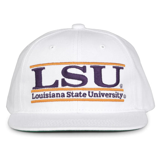 LSU Tigers The Game Retro Bar High Profile Snapback Hat - White