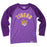 LSU Tigers Wes & Willy Beanie Mike Arch Kids Long Sleeve Raglan - Purple