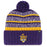 47 Brand LSU Tigers Beanie Mike Tavern Stripe Knit With Pom - Purple