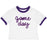 Azarhia Game Day Tinsel Ringer Girls / Kids T-Shirt - White / Purple