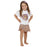 Azarhia Gameday Sequin Tiger Face Kids Boxy T-Shirt - White