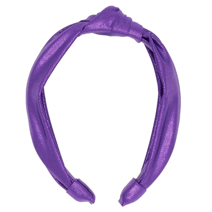 Azarhia Top Knot Shimmer Headband - Purple