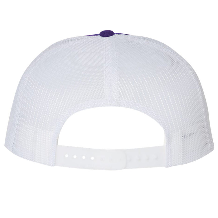 Bengals & Bandits Richardson High Crown Wool Blend Trucker Snapback Hat - Purple / White