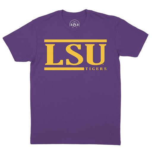 B&B Dry Goods LSU Tigers Bar T-Shirt - Purple