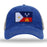 B&B Dry Goods Richardson Homegrown Acadiana Flag Twill Trucker Hat - Royal / Charcoal