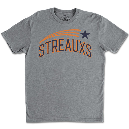 B&B Dry Goods H-town Baseball Streauxs Arch T-Shirt - Grey Heather