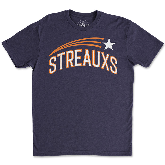 B&B Dry Goods H-town Baseball Streauxs Arch T-Shirt - Storm Blue