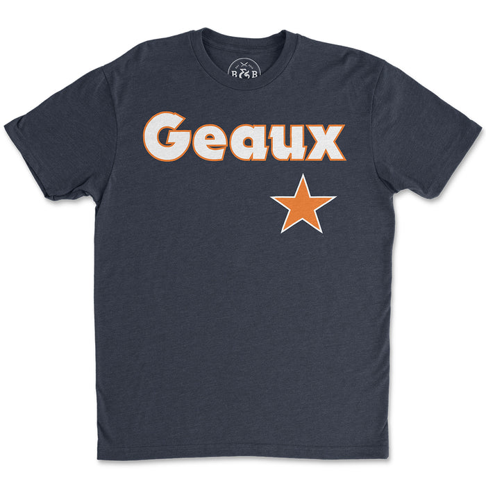 B&B Dry Goods H-Town Baseball Geaux Streauxs Star T-Shirt - Navy