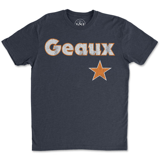 B&B Dry Goods Baseball Geaux Streauxs Star T-Shirt - Navy