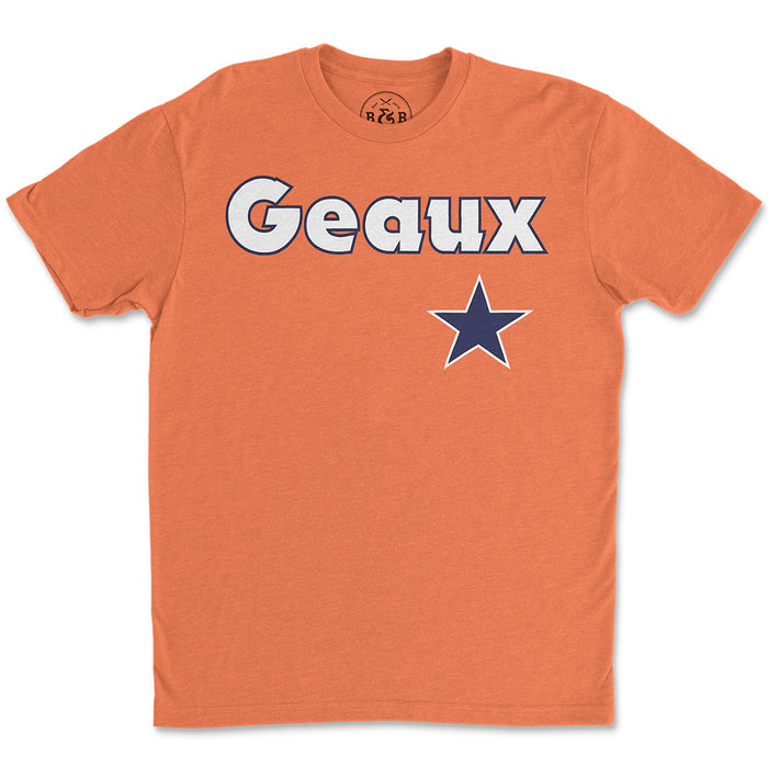 B&B Dry Goods H-town Baseball Geaux Streauxs Star T-Shirt - Orange
