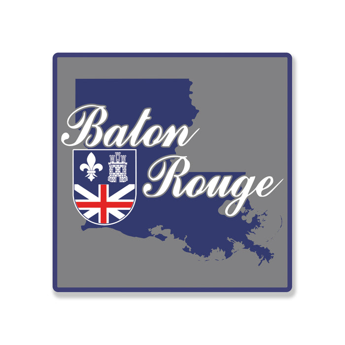 B&B Dry Goods Homegrown Baton Rouge Outline Decal