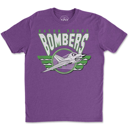 B&B Dry Goods Homegrown Louisiana Baton Rouge Bombers T-Shirt - Purple