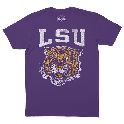 B&B Dry Goods LSU Tigers 78 Tiger Arch T-Shirt - Purple