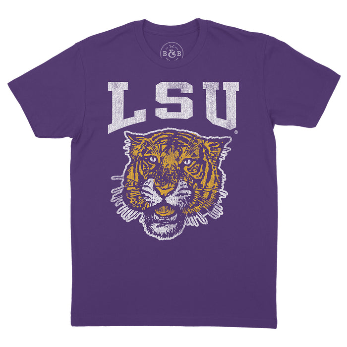 B&B Dry Goods LSU Tigers 78 Tiger Arch T-Shirt - Purple
