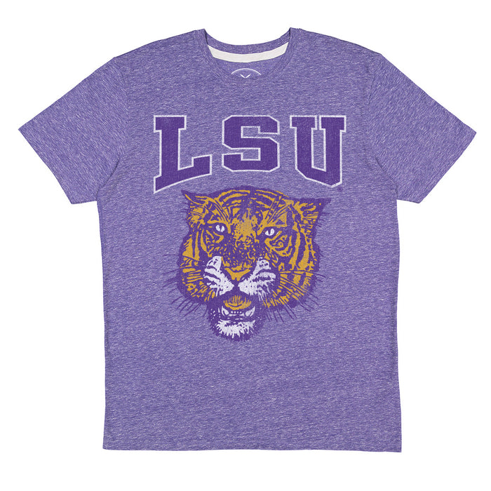 B&B Dry Goods LSU Tigers 78 Tiger Arch Youth T-Shirt - Purple Melange