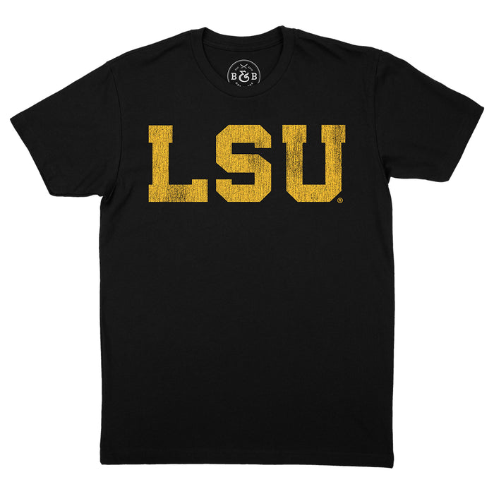B&B Dry Goods LSU Tigers Athletic Block T-Shirt - Black