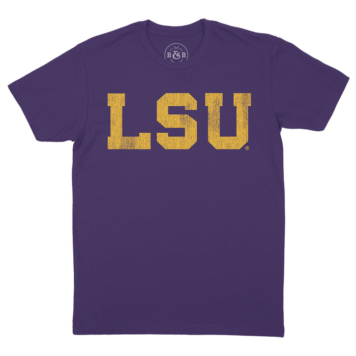 B&B Dry Goods LSU Tigers Athletic Block T-Shirt - Dark Purple