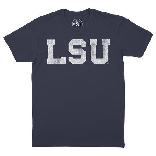 B&B Dry Goods LSU Tigers Athletic Block T-Shirt - Navy