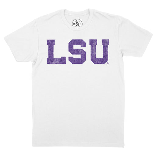 B&B Dry Goods LSU Tigers Athletic Block T-Shirt - White