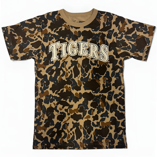 B&B Dry Goods LSU Tigers Baseball Arch Tigers Fred Bear Camo T-Shirt