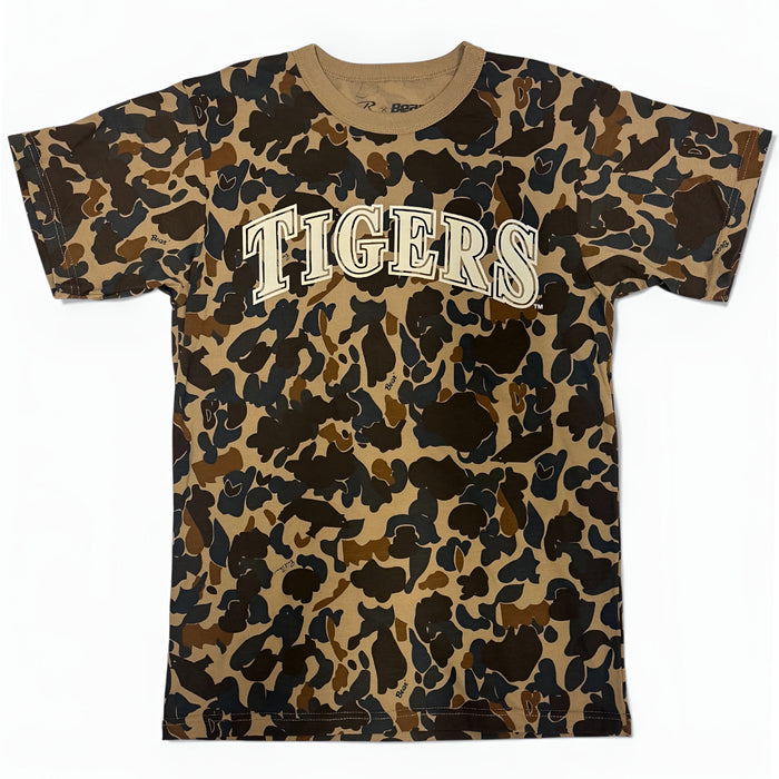 B&B Dry Goods LSU Tigers Baseball Arch Tigers Fred Bear Camo T-Shirt