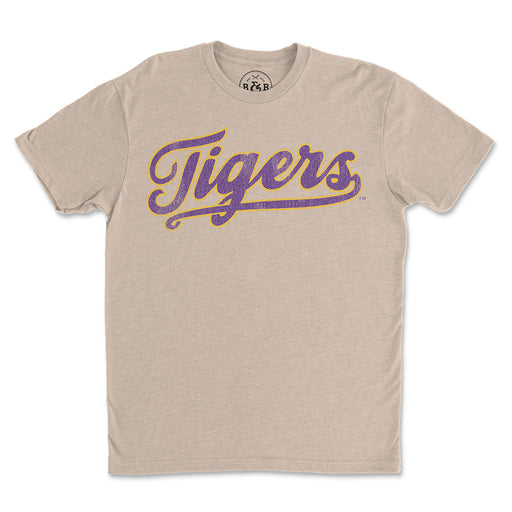 B&B Dry Goods LSU Tigers Baseball Script T-Shirt - Heather Cream