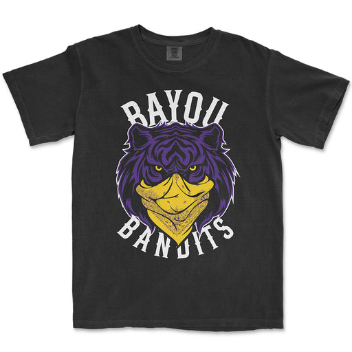 B&B Dry Goods LSU Tigers Bayou Bandits Garment Dyed T-Shirt - Black