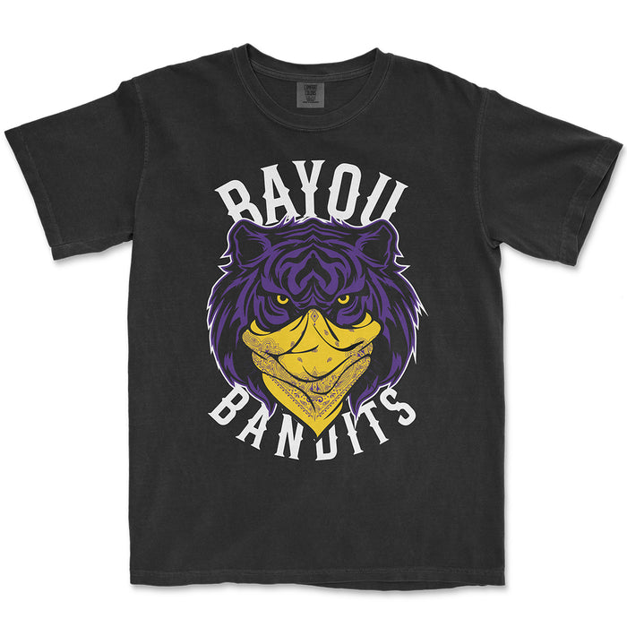 B&B Dry Goods LSU Tigers Bayou Bandits Garment Dyed T-Shirt - Black