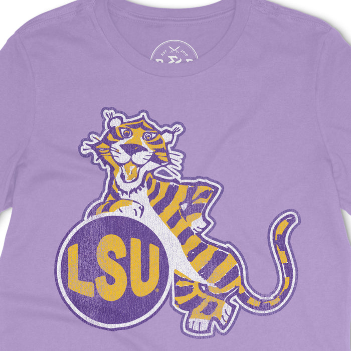 B&B Dry Goods LSU Tigers Esso Women's Short Sleeve T-Shirt - Lavender