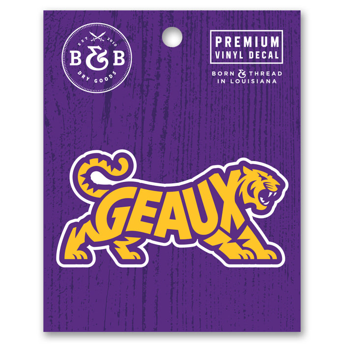 B&B Dry Goods LSU Tigers Geaux Silhouette Premium Vinyl Decal